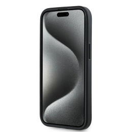 Etui Karl Lagerfeld Diagonal Quilted Script do iPhone 15 Plus, czarny/black