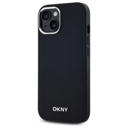 Etui DKNY Plain Logo MagSafe do iPhone 15 Plus, czarny/black