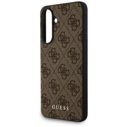 Etui Guess 4G Metal Gold Logo do Galaxy A36, brązowy