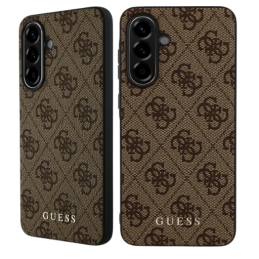 Etui Guess 4G Metal Gold Logo do Galaxy A36, brązowy