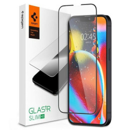 Szkło do etui Spigen Glas.tR Slim do iPhone 16e / 14 / 13 Pro / 13, czarne