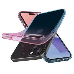 Etui Spigen Liquid Crystal do iPhone 15, niebiesko-różowe