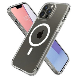 Etui Spigen Ultra Hybrid Mag do MagSafe do iPhone 13 Pro Max, przezroczysto-białe