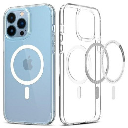 Etui Spigen Ultra Hybrid Mag do MagSafe do iPhone 13 Pro Max, przezroczysto-białe