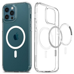 Etui Spigen Ultra Hybrid Mag do MagSafe do iPhone 12/12 Pro, przezroczysto-białe