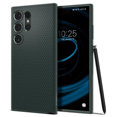 Etui Spigen Liquid Air do Galaxy S24 Ultra, zielony/abyss green