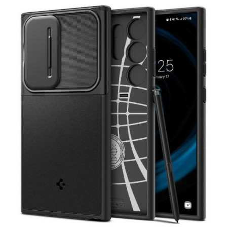 Etui Spigen Optik Armor do Galaxy S24 Ultra, czarny/black