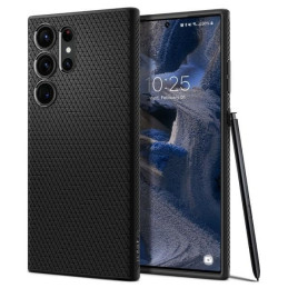 Etui Spigen Liquid Air do Galaxy S23 Ultra, czarny matowy