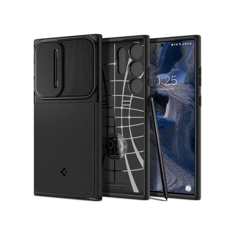Etui Spigen Optik Armor do Galaxy S23 Ultra, czarny/black