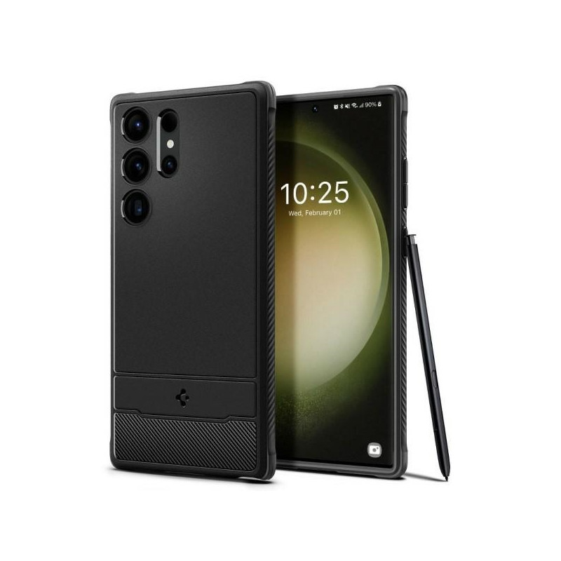 Etui Spigen Rugged Armor do Galaxy S23 Ultra czarny/matte black