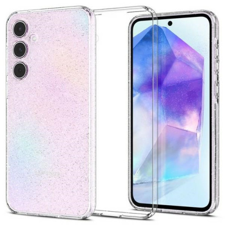 Etui Spigen Liquid Crystal Glitter do Galaxy A55 5G, przezroczyste z brokatem