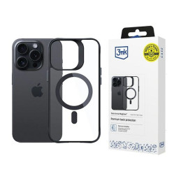 Etui 3mk Satin Armor Case MagSafe do iPhone 15 Pro Max, czarne