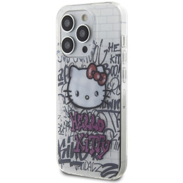 Etui Hello Kitty IML Kitty On Bricks Graffiti do iPhone 15 Pro Max, biały/white