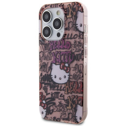 Etui Hello Kitty IML Tags Graffiti do iPhone 15 Pro Max, różowy/pink