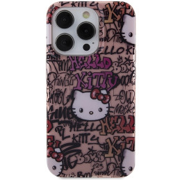 Etui Hello Kitty IML Tags Graffiti do iPhone 15 Pro Max, różowy/pink