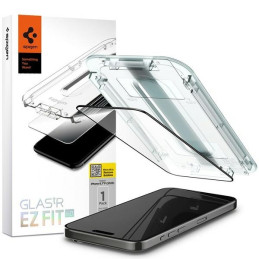 Szkło do etui + Aplikator Spigen Glas.tR EZ Fit do iPhone 15 Pro Max, z czarną ramką