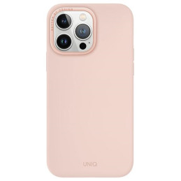 Etui UNIQ Lino Hue do MagSafe do iPhone 15 Pro Max, różowe