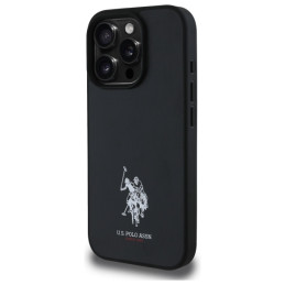 Etui US Polo Leather Embroidered DH Color do iPhone 15 Pro Max, czarny/black