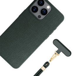 Smycz do telefonu 3mk EasyClip Elite sznurek, czarna ze złotymi dodatkami