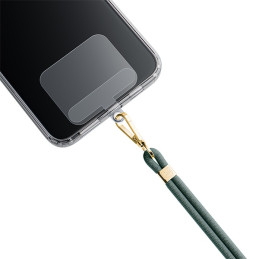 Smycz do telefonu 3mk EasyClip sznurek, ciemnozielona ze złotymi dodatkami