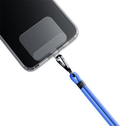 Smycz do telefonu 3mk EasyClip sznurek, niebieska z czarnymi dodatkami
