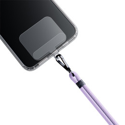 Smycz do telefonu 3mk EasyClip sznurek, jasnofioletowa z czarnymi dodatkami