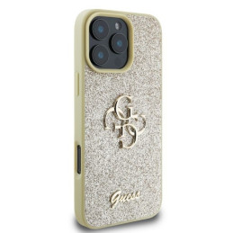 Etui Guess Fixed Glitter Big 4G do iPhone 16 Pro Max, złote