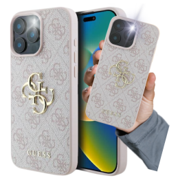 Etui Guess 4G Big Logo do iPhone 16 Pro Max, różowe/pink