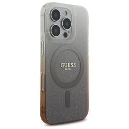 Etui Guess IML Glitter Gradient MagSafe do iPhone 16 Pro Max, brązowy/brown