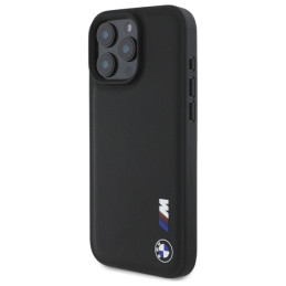Etui BMW Smooth Rubber Logo do iPhone 16 Pro Max, czarne