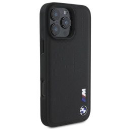 Etui BMW Smooth Rubber Logo do iPhone 16 Pro Max, czarne