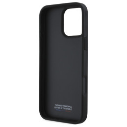 Etui BMW Smooth Rubber Logo do iPhone 16 Pro Max, czarne