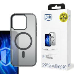 Etui 3mk Frosty MagCase do iPhone 16 Pro, półprzezroczyste z czarnym
