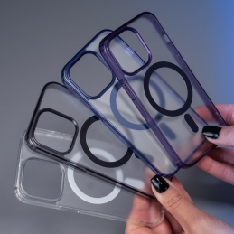 Etui 3mk Frosty MagCase do iPhone 16 Pro, półprzezroczyste z czarnym