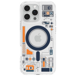 Etui Spigen Ultra Hybrid Mag do MagSafe do iPhone 16 Pro Max, granatowo-pomarańczowe (Analogue)