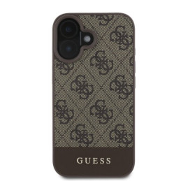 Etui Guess 4G Bottom Stripe do iPhone 16, brązowy/brown