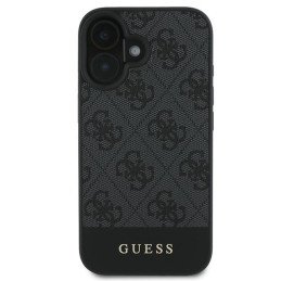 Etui Guess 4G Bottom Stripe do iPhone 16, szary/grey