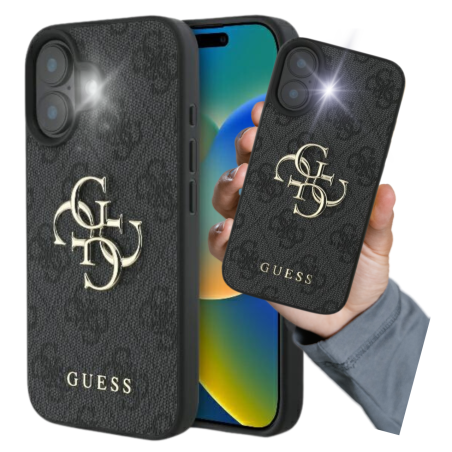 Etui Guess 4G Big Logo do iPhone 16, czarne