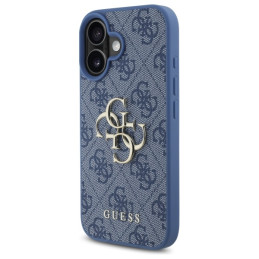 Etui Guess 4G Big Logo do iPhone 16, niebieskie