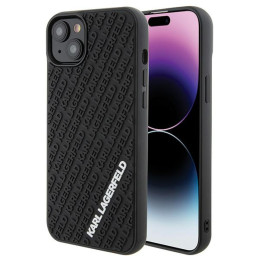 Etui Karl Lagerfeld 3D Rubber Multi Logo do iPhone 15 Plus, czarne