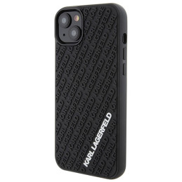 Etui Karl Lagerfeld 3D Rubber Multi Logo do iPhone 15 Plus, czarne
