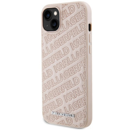 Etui Karl Lagerfeld Quilted K Pattern do iPhone 15 Plus, różowy/pink