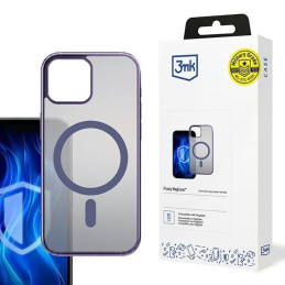Etui 3mk Frosty MagCase do iPhone 15 Plus, półprzezroczyste z fioletowym