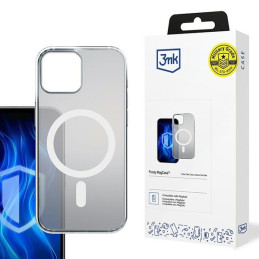 Etui 3mk Frosty MagCase do iPhone 15 Plus, półprzezroczyste z białym