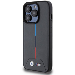 Etui BMW M Quilted Tricolor MagSafe do iPhone 15 Pro, szary/grey