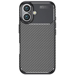 Etui Beline Carbon Armor do iPhone 16, czarne