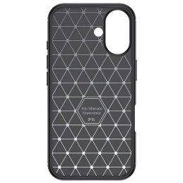Etui Beline Carbon Armor do iPhone 16, czarne