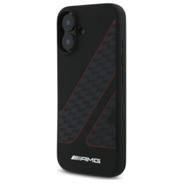 Etui AMG Checkered Flag Pattern MagSafe do iPhone 16, czarne