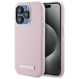 Etui Karl Lagerfeld FW Metal Plate MagSafe do iPhone 15  Pro Max, różowy/pink