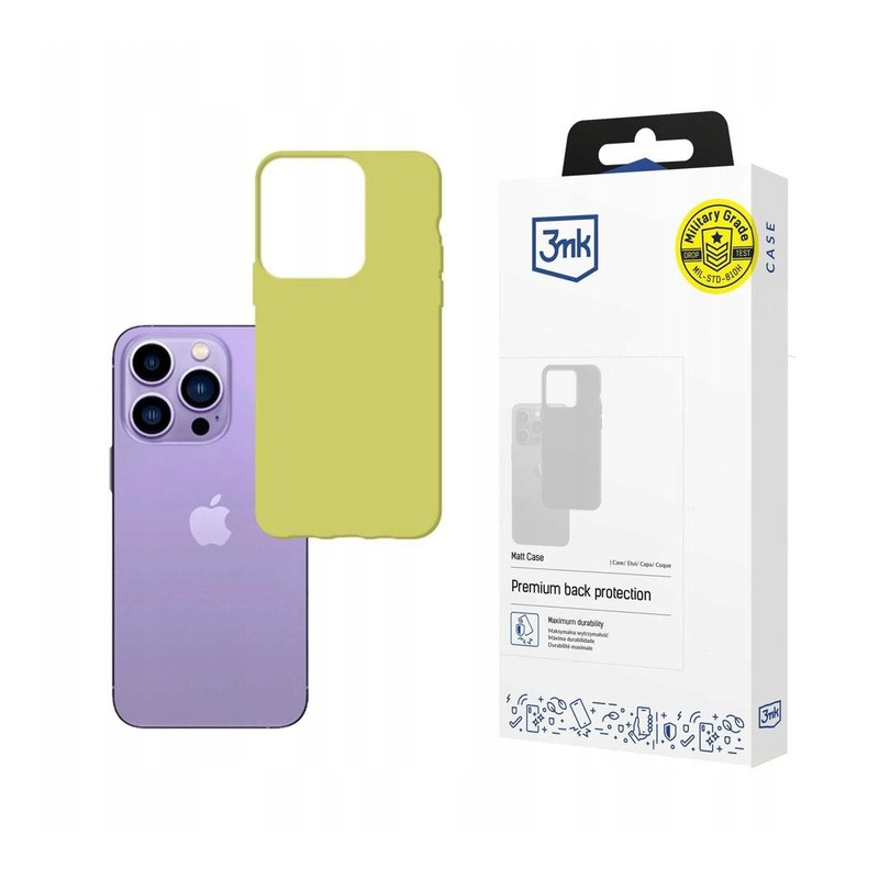 Etui 3MK Matt Case do iPhone 14 Pro Max, limonka/lime